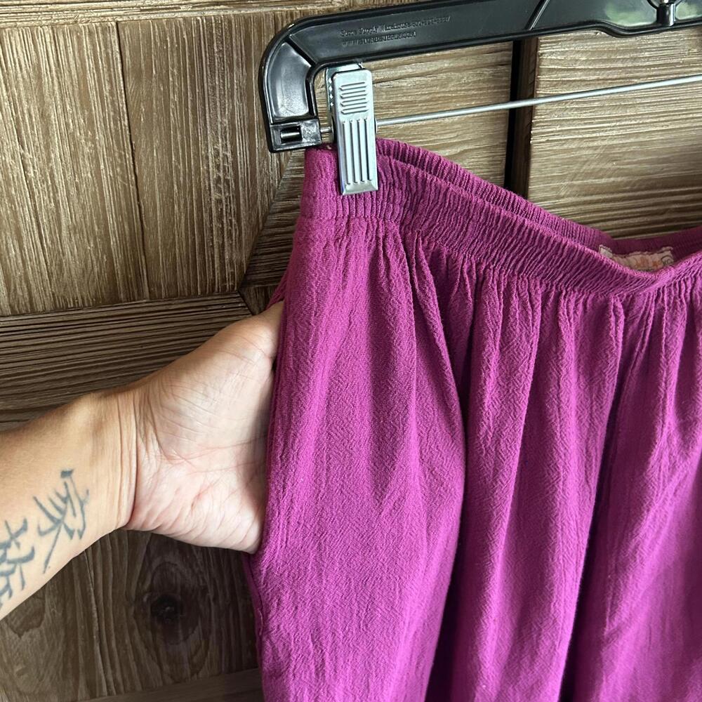 NWT Manta Del Lago Womens Casual Pants Sz XL Purple Straight Leg Boho - Picture 3 of 4